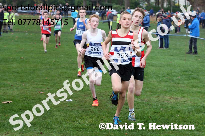 Boys under-15s British Athletics Liverpool Cross Challenge, Sefton Park, Liverpool. Photo:  David T. Hewitson/Sports for All Pics